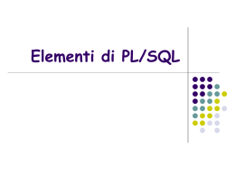 Elementi di PL/SQL