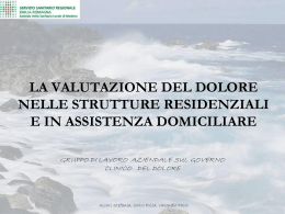 Valutazione del dolore in assistenza domiciliare e stutture residenziali
