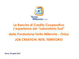 Luglio 2009 - Progetto Policoro