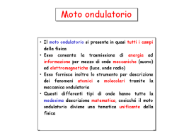 Il moto ondulatorio