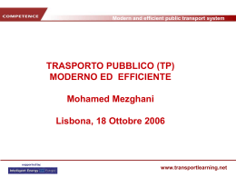 Modern and efficient public transport system www.transportlearning