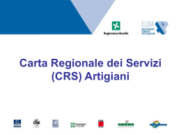 Carta Regionale dei Servizi (CRS) Artigiani