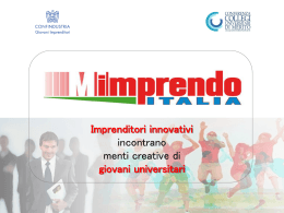 Presentazione Progetto MImprendoItalia - Verona