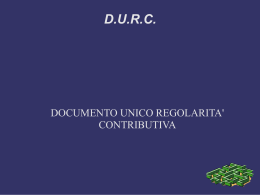 Il Documento Unico di Regolarità Contributiva DURC