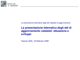 ATTUAZIONE E SVILUPPI (Dott. Ing. C. Cannafoglia)