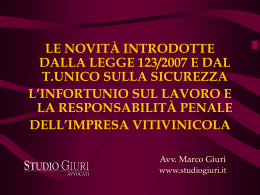 slides dell`intervento - Unione Giuristi della Vite e del Vino