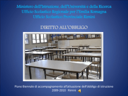Il diritto all`obbligo - Ufficio scolastico regionale per l`Emilia Romagna