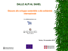 DALLE ALPI AL SAHEL - Consorzio ONG Piemontesi