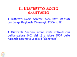 Distretti socio sanitari