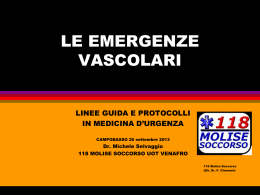 IL PRIMO INTERVENTO SUL TERRITORIO