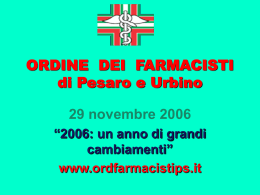 Le diapositive della serata