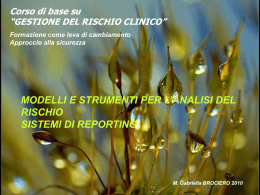 Sistemi di reporting (Dott.ssa Brociero)