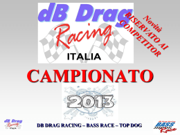 Novit&agrave; CAMPIONATO 2013