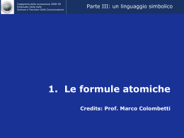 Formule atomiche - Emanuele Della Valle