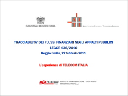 Presentazione Telecom - Unindustria Reggio Emilia