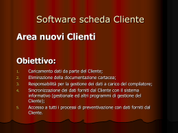 Software scheda Cliente