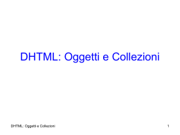 modello degli oggetti e collezioni