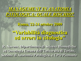 29. Variabilità diagnostica ed errore in citologia. Roberto