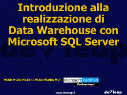Introduzione alla realizzazione di Data Warehouse con Microsoft