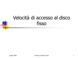Velocit&agrave; di accesso al disco fisso