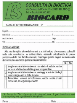 documenti inerenti alle lezioni svolte