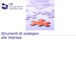 Strumenti di sostegno alle imprese