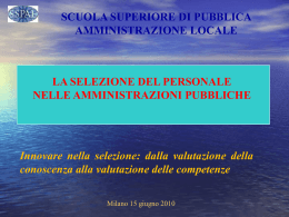 Selezione significa