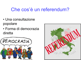 Che cos`è un referendum?