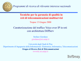 voce a pacchetto nel modello Internet Differentiated Services