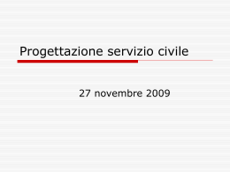Progettazione servizio civile 19 settembre 2008