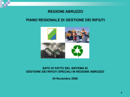 Dati MUD relativi alla gestione dei Rifiuti Speciali