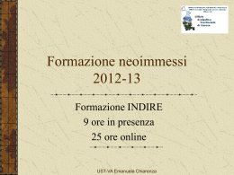 Formazione INDIRE_neo 2012