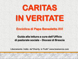 Guida alla lettura dell`Enciclica: Caritas in
