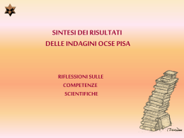 I risultati PISA-OCSE (documento PowerPoint - 286Kb)