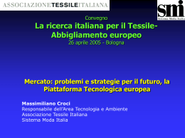 Mercato: problemi e strategie per il futuro, la Piattaforma - Moda-ML