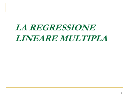 Regressione lineare multipla - Università degli Studi di Bari