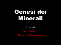 Genesi minerali