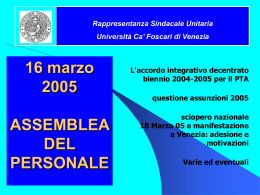 presentazione slide power point - Università Ca` Foscari di Venezia