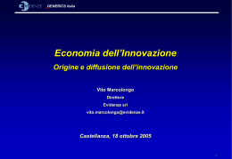 Origine dell`innovazione La creatività individuale