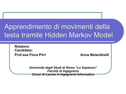 Apprendimento di movimenti della testa tramite Hidden Markov Model