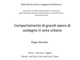 l`amante - Dottorato di Ricerca in Ingegneria Geotecnica
