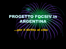 PROGETTO ARGENTINA FOCSIV