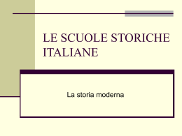 le scuole storiche italiane del Novecento (vnd.ms