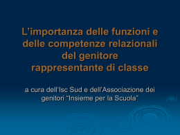 Funzioni e competenze relazionali del rappresentante dei genitori