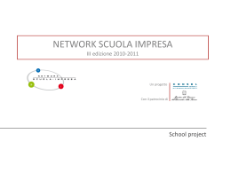 III edizione 2010-2011 del Network Scuola