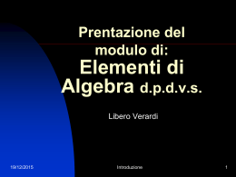 strutture algebriche - Dipartimento di Matematica