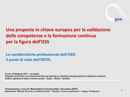 il punto di vista dell`ISFOL