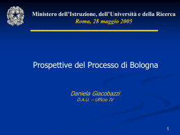 Prospettive del Processo di Bologna