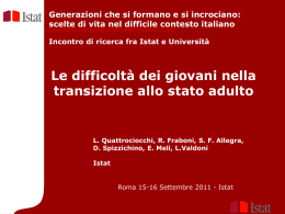 Le difficolt&agrave; dei giovani nella transizione allo stato adulto