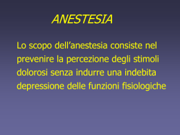 Anestesia e eutanasia - Università dell`Insubria
